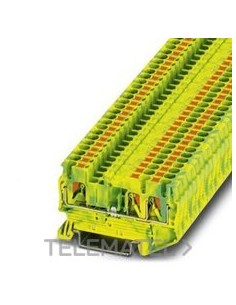 BORNE DE CARRIL PIT2,5-TWIN-PE YE GN