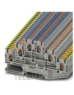 BORNE DE CARRIL PIT2,5-PE/L/N GY