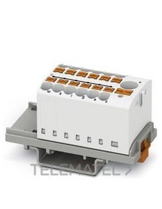 BLOQUE P/DISTR.PTFIX 6/12X2,5-NS35 WH