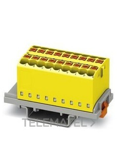 BLOQUE P/DISTR.PTFIX 18X2,5-NS35 YE