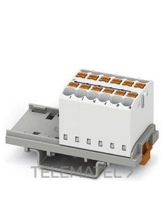 BLOQUE P/DISTR.PTFIX 12X2,5-NS35 WH