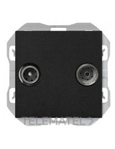 TOMA SIMON 270 R-TV+SAT ÚNICA NEGRO MATE