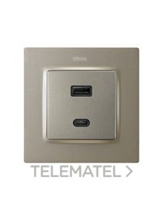 TAPA CARGADOR USB DOBLE C + A