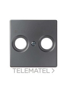 PLACA SIMON 82 TOMA R-TV+SAT TITANIO