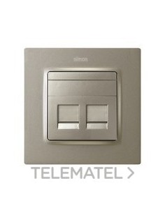 PLACA PLANA POLVO PARA 2 RJ45