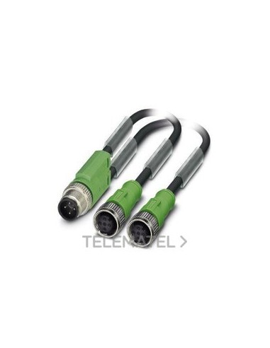 CABLE SAC-3P-M12Y/2X1,5-PUR/M12FS