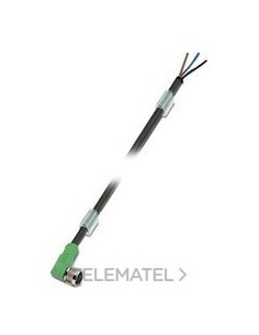 CABLE SAC-3P-5,0-PVC/M 8FR NEGRO