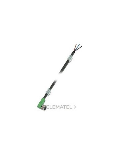 CABLE SAC-3P-5,0-PVC/M 8FR NEGRO