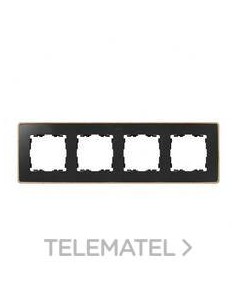 MARCO 4 ELEMENTOS NEGRO MATE BASE HAYA