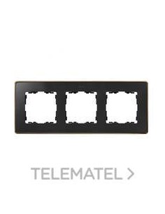 MARCO 3 ELEMENTOS NEGRO MATE BASE COBRE