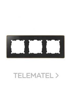 MARCO 3 ELEMENTOS NEGRO MATE BASE CAVA