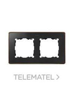 MARCO 2 ELEMENTOS NEGRO MATE BASE COBRE