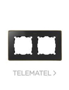 MARCO 2 ELEMENTOS NEGRO MATE BASE CAVA