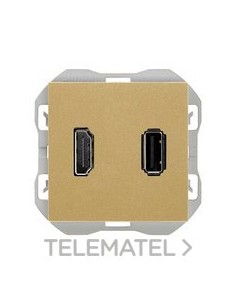 CONECTOR SIMON 270 HDMI+USB TIPO A ORO