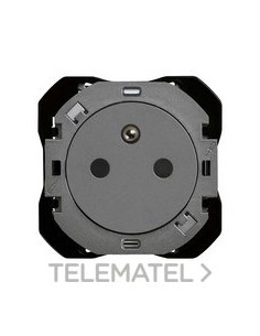 BASE DE ENCHUFE CLEAN FRANCESA TITANIO