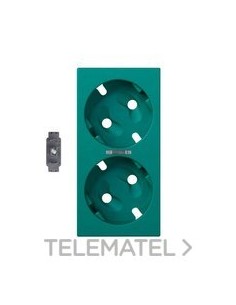 TAPA SIMON 500 CIMA DBL.SCHUKO LED VD