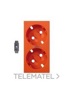 TAPA SIMON 500 CIMA DBL.SCHUKO LED NJ.