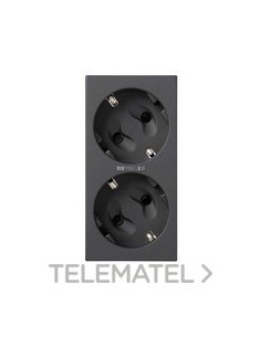 TAPA SIMON 500 CIMA DBL.SCHUKO LED GF.