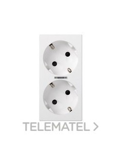 TAPA SIMON 500 CIMA DBL.SCHUKO LED BL