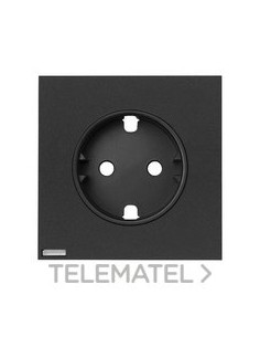 TAPA ENCHUFE SIMON 100 IO NEGRO MATE