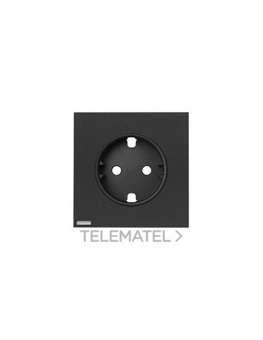 TAPA ENCHUFE SIMON 100 IO NEGRO MATE