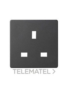 TAPA ENCHUFE BRITÁNICA SIMON 82 GRAFITO