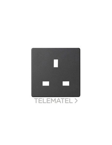 TAPA ENCHUFE BRITÁNICA SIMON 82 GRAFITO