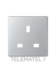 TAPA ENCHUFE BRITÁNICA SIMON 82 ALUMINIO