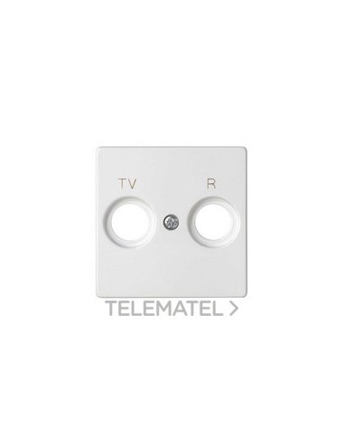 PLACA SIMON 82 TOMA R-TV BLANCO MATE