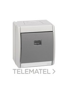 CONMUTADOR SIMON AQUA LUMINOSO IP55 GRIS