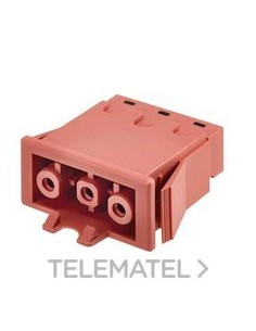 CONECTOR RÁPIDO EMPOTRAR H 3P ROJO