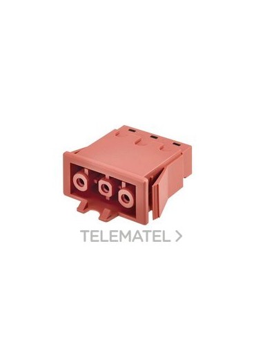 CONECTOR RÁPIDO EMPOTRAR H 3P ROJO