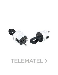 CLAVIJA SAL.FT.16A 250V BLANCO/NEGRO