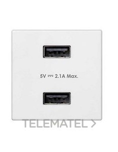 CARGADOR SIMON K45 USB DBL.1 MOD.2,1A BL