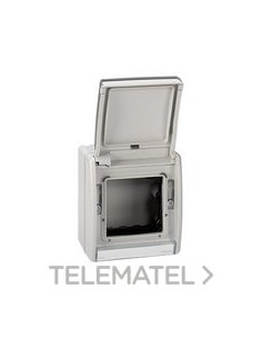 CAJA VACÍA SIMON AQUA CON TAPA IP55 GRIS