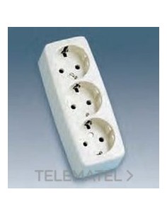 BASE ENCHUFE TRP.BIP.TT LAT.16A 250V