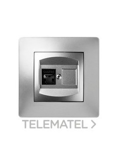 TOMA TELEFÓNO RJ-45 ALUMINIO
