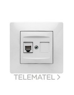 TOMA TELEF.RJ11 HABITAT 15 BL(BLIS.)