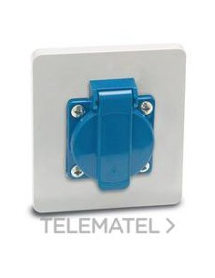 PLACA CON TOMA 2P TT LATERAL 10/16A 220V