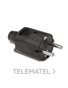 CLAVIJA 16A 250V CAUCHO DE COLOR NEGRO