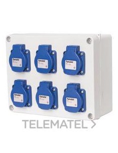 CAJA IP55 LH 6 BAS.2P TT LAT.10/16A