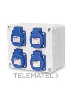 CAJA IP55 LH 4 BAS.2P TT LAT.10/16A