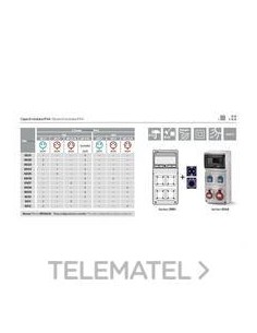 CAJA 8 ELEMENTOS 2 TOMAS 3P+N+T 32A 380V