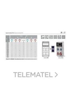 CAJA 8 ELEMENTOS 2 TOMAS 3P+N+T 16A 380V