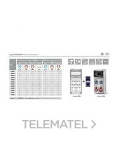 CAJA 8 ELEMENTOS 2 TOMAS 2P+T 16A 250V