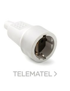 BASE TT LATERAL 16A-250V PVC GOMA BLANCA
