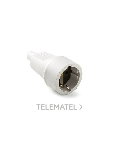 BASE TT LATERAL 16A-250V PVC GOMA BLANCA