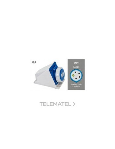 BASE MURAL SERIE 11 3P+N+T 16A 230V IP67