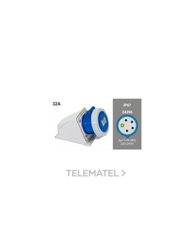 BASE MURAL SERIE 11 3P+N+T 32A 230V IP67