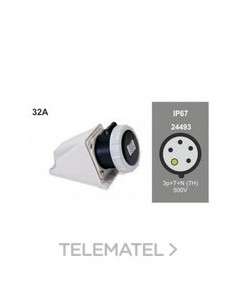 BASE MURAL IP67 SERIE 11 32A-500V 3P+N+T